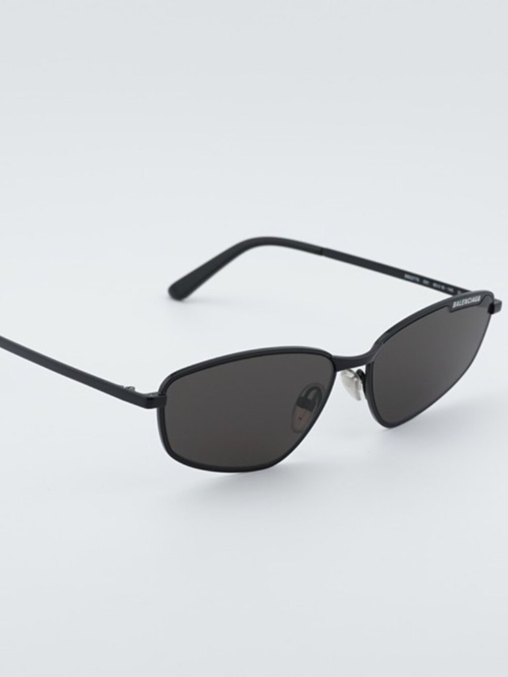 Balenciaga BB0277S 001 Unisex Sunglasses Black Rectangle Frame, Grey Lenses